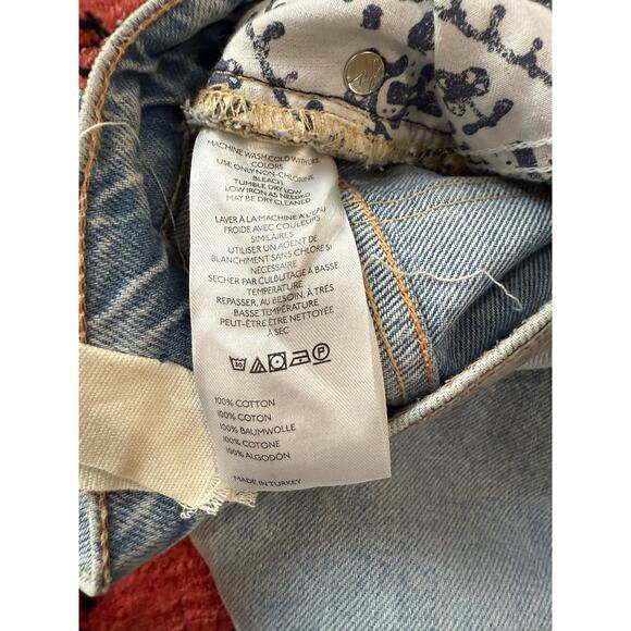 Free People Tinsley Baggy High Rise Jeans Wide Leg Straight Leg 30 Cotton Cargo - Picture 5 of 12